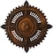 Ekena Millwork Haylynn Ceiling Medallion (Fits Canopies up to 1 1/4"), Hnd-Painted Rust, 29 1/8"OD x 1 1/4"ID x 4"P CM29HYRUS - alternate 1